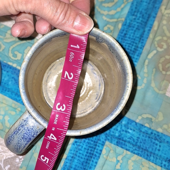 Handcrafted Blue and Creamy Brown Ceramic Mugs, (2), by JC - Picture 8 of 8